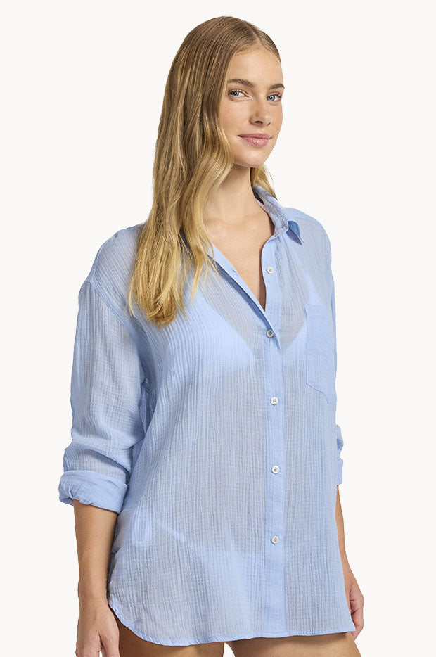 Crinkle Gauze Shirt