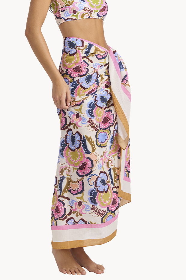 Sea Blossom Floral Sarong