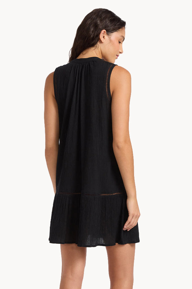 Crinkle Gauze Ladder Dress