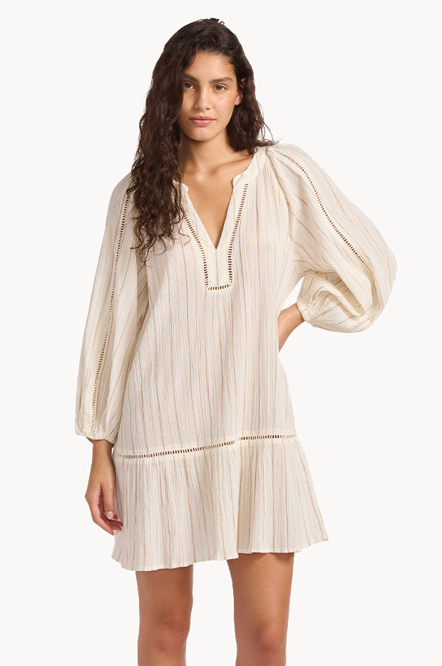 Stripe Ladder Sleeve Dress