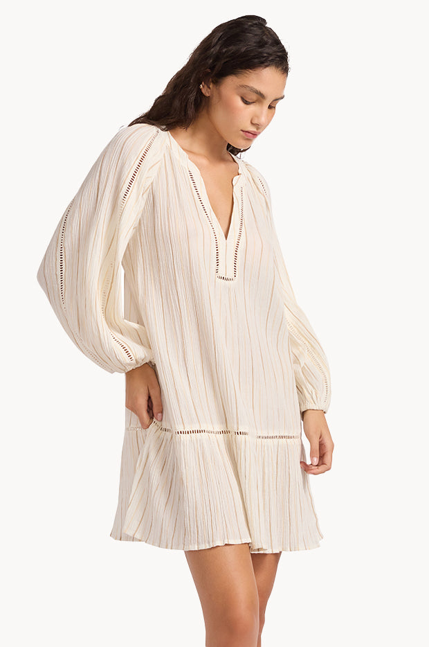 Stripe Ladder Sleeve Dress