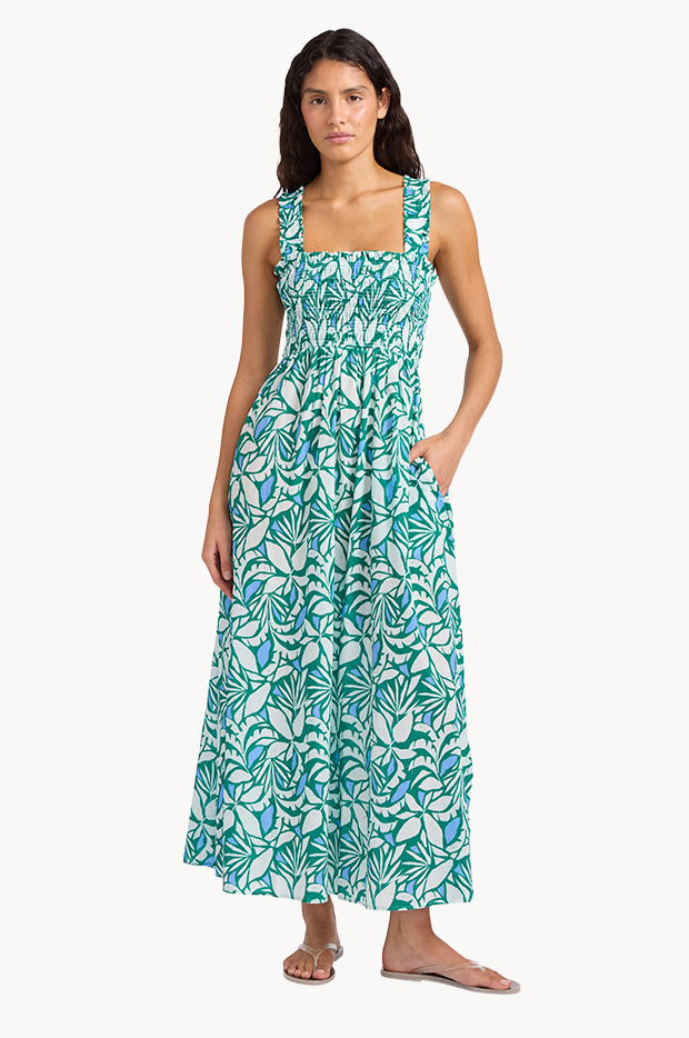 Retro Reef Smocked Dress