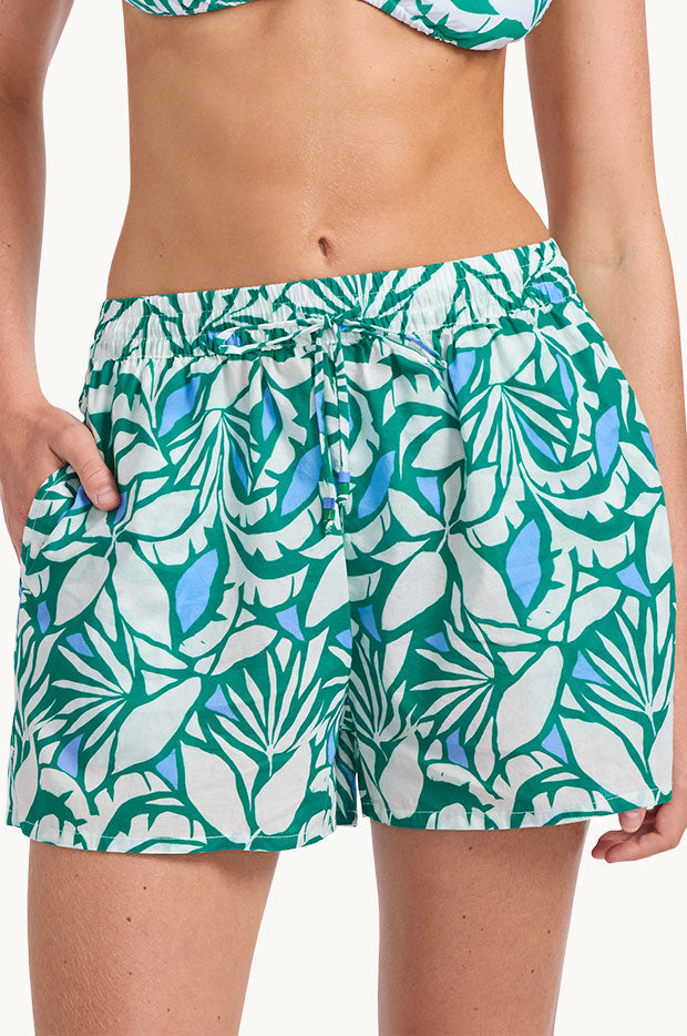 Retro Reef Shirred Short