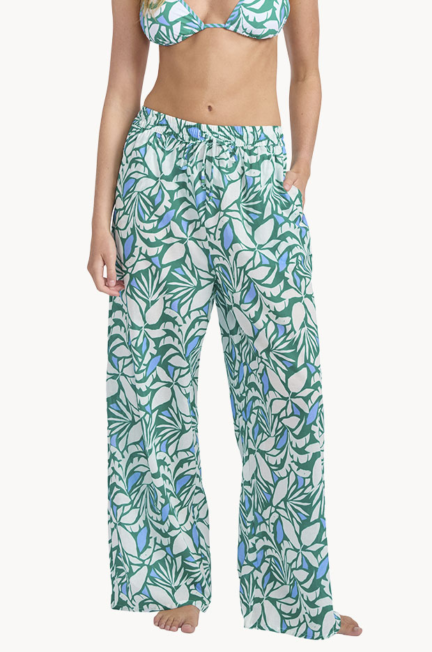 Retro Reef Smocked Waist Pant