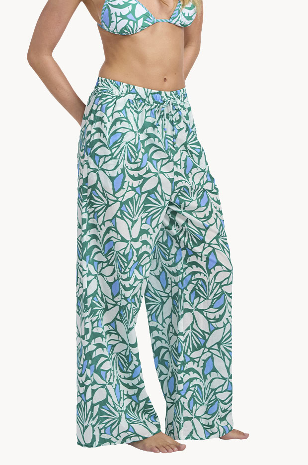 Retro Reef Smocked Waist Pant
