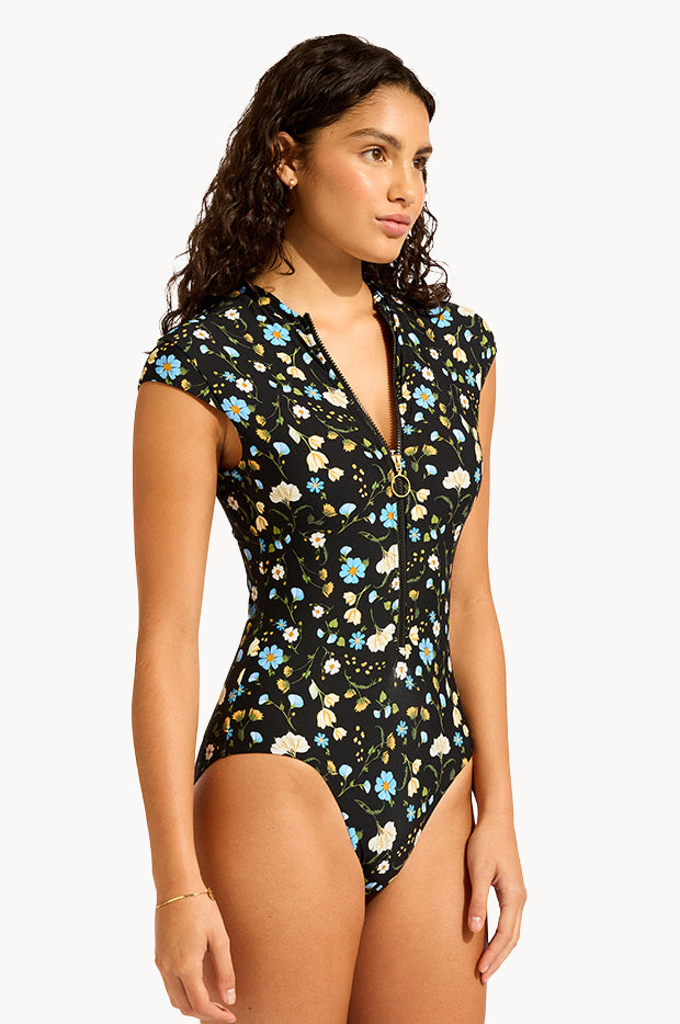 Modern Romance Zip Front One Piece