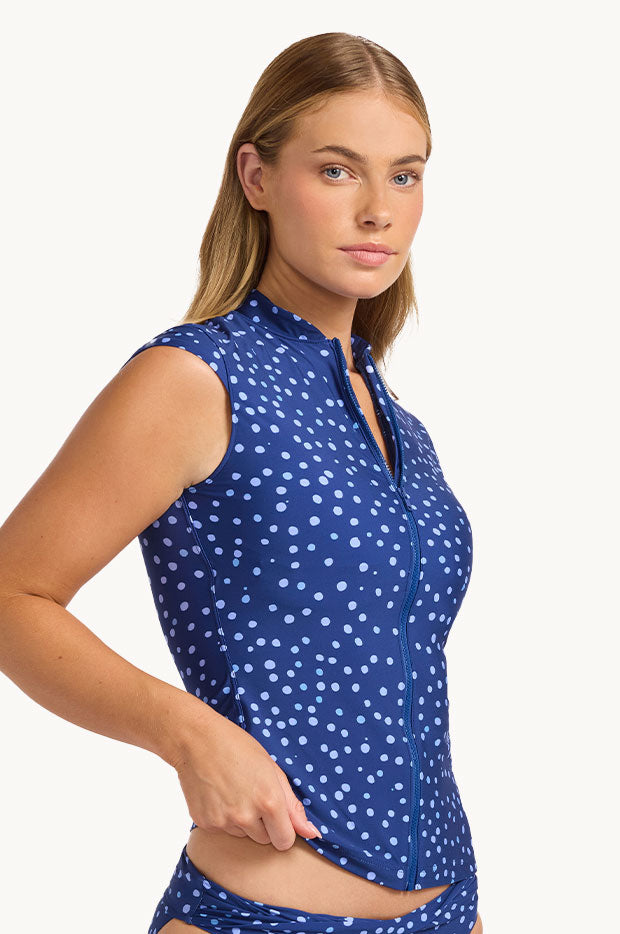 Dolce Dot Cap Sleeve Suntop