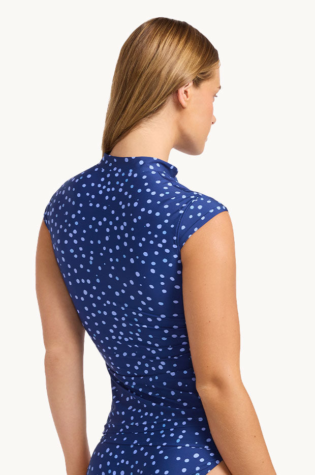 Dolce Dot Cap Sleeve Suntop