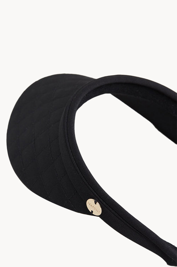 Seafolly - Quilted Visor - Black | Swimwear Galore US
