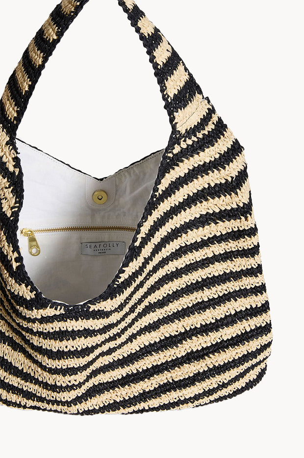 Raffia Stripe Tote Bag