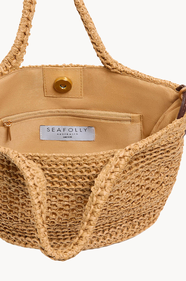Micro Raffia Basket Bag
