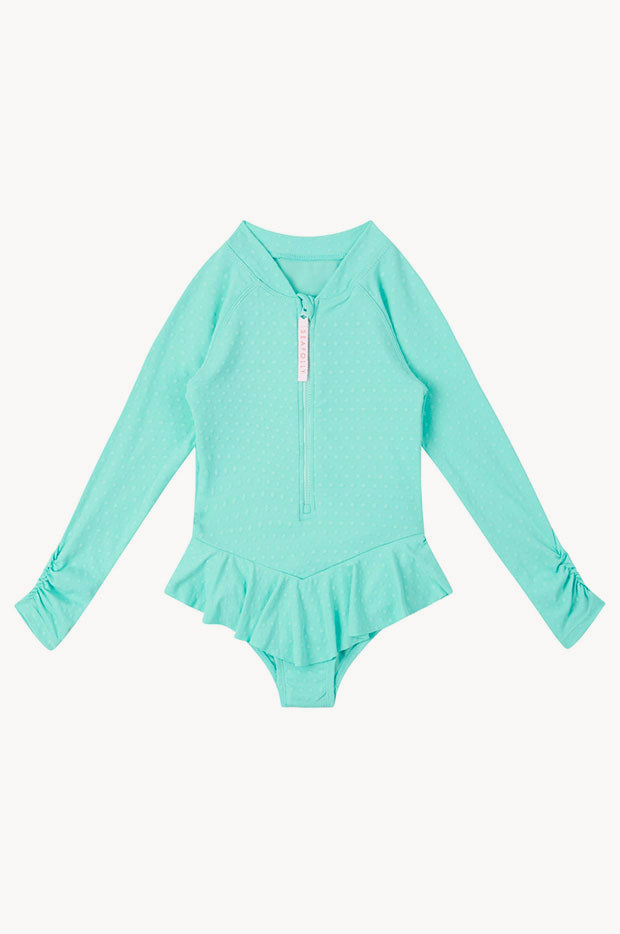 thumbnail image 2 of Seafolly Girls Tankini - Summer Essentials Mesh Detail Swimwear For Kids 2 of 9