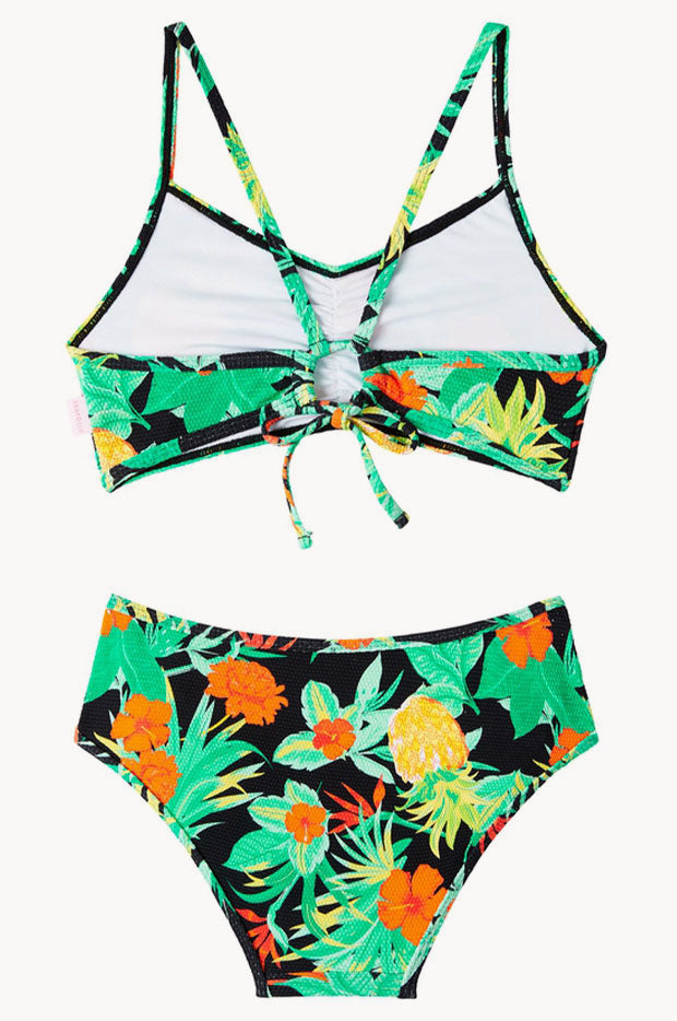 Tropical Nights Ruched Crop Set