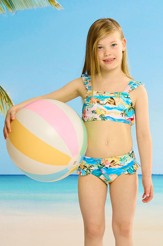 Girls South Pacific Frill Crop Set