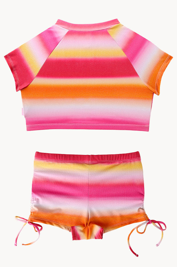 Girls Ombre Crop Suntop Set