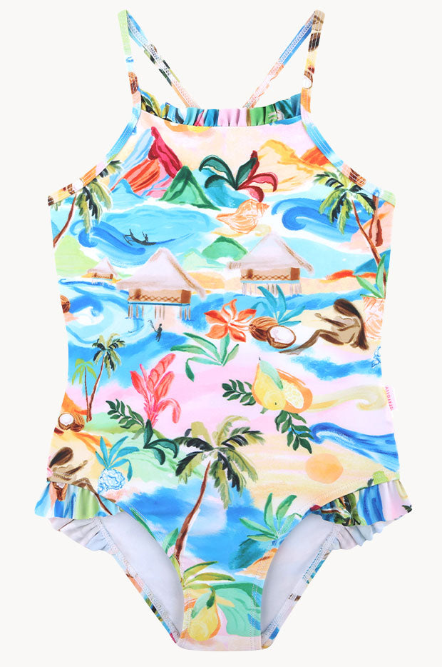 Girls South Pacific Frill One Piece