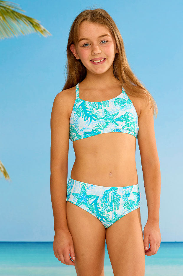 Girls La Mer Tie Back Crop Set