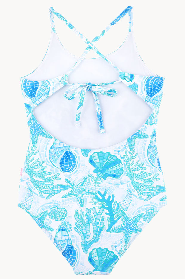 Girls La Mer Tie Back One Piece