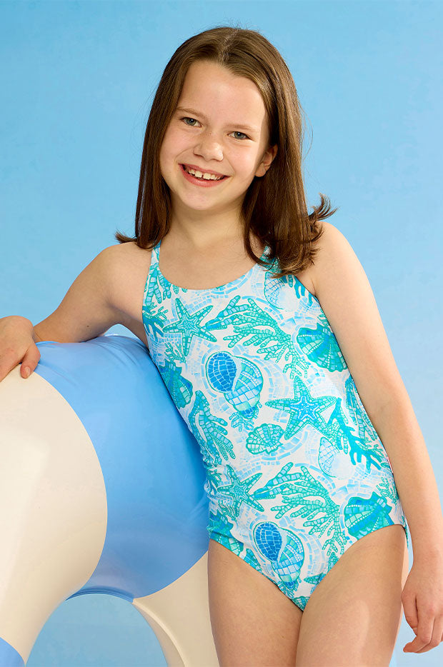 Girls La Mer Tie Back One Piece