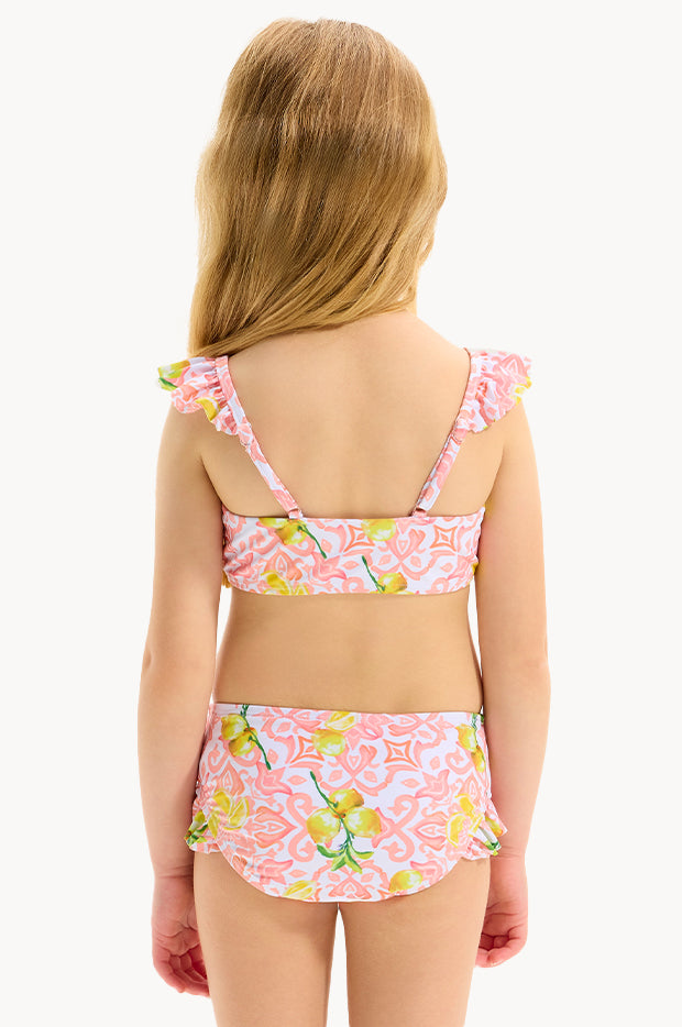 Girls Lemon Tile Crop Set