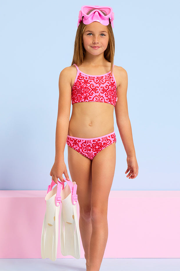 Girls Capri Tile Crop Set
