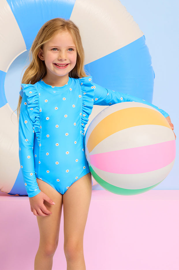 Girls Daisy Chain Frill Sunsuit