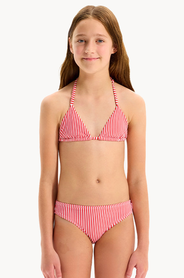 Girls Textured Stripe Tri Set