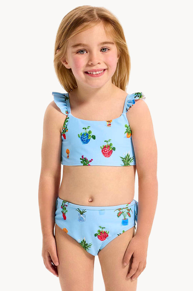 Girls Playa Bonita Frill Crop Set