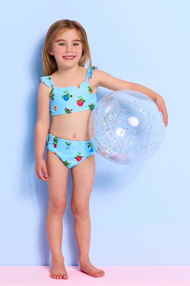 Girls Playa Bonita Frill Crop Set