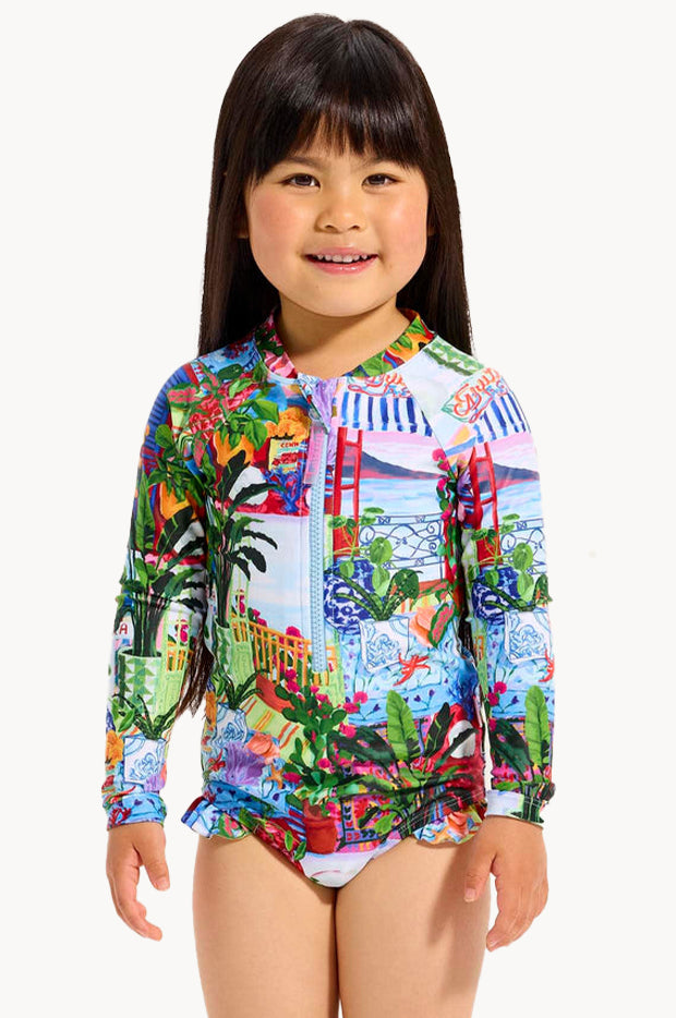 Girls La Boca Zip Sunsuit