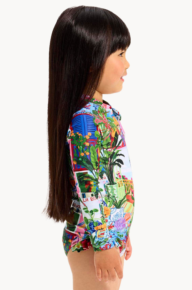 Girls La Boca Zip Sunsuit