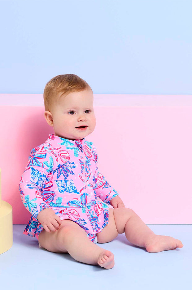 Baby Girls Coral Sea Sunsuit