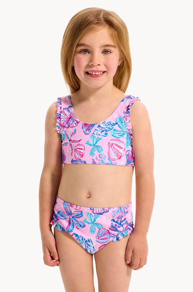 Girls Coral Sea Frill Crop Set