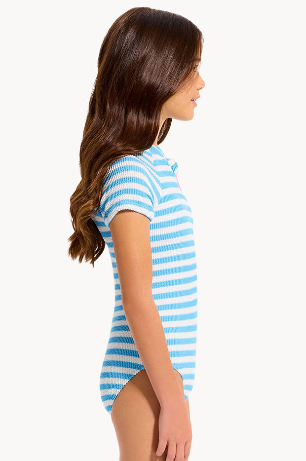 Girls Textured Stripe Sunsuit