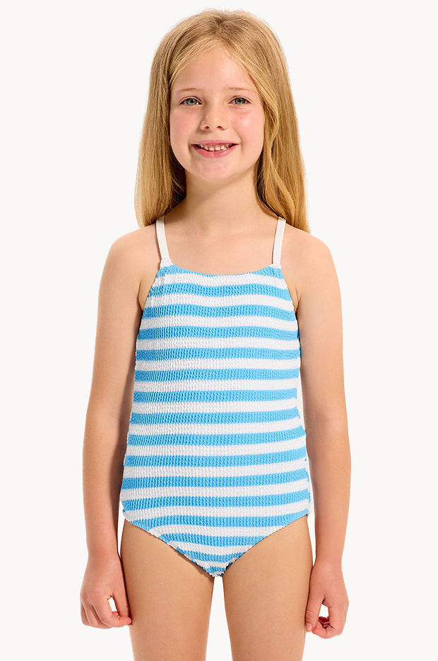Girls Textured Stripe One Piece