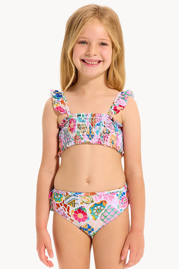 Girls Beach Boheme Shirred Crop Set