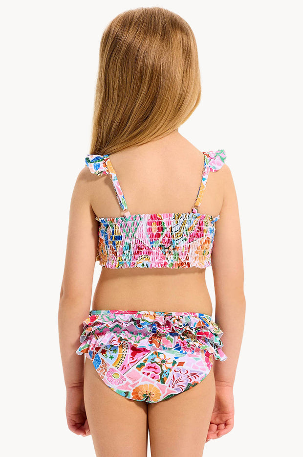 Girls Beach Boheme Shirred Crop Set
