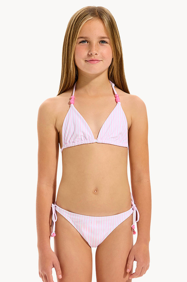 Girls Stripe Bead Tri Set