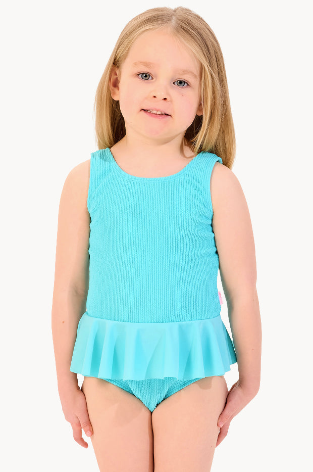 Girls Textured Frill One Piece