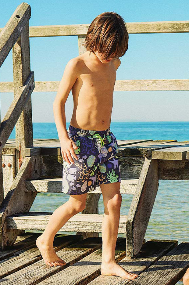 Teen Boys Coral Chaos Eco Short