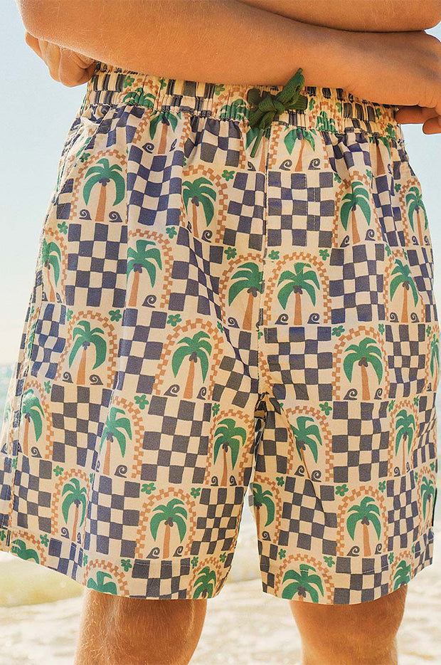 Teen Boys Palm Check Party Everyday Short