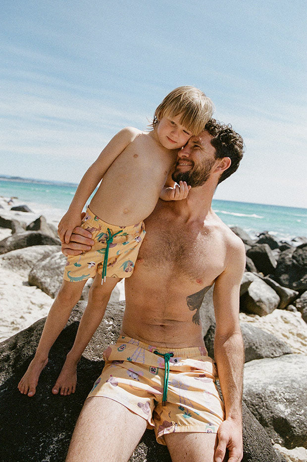 Skwosh - Boys Outback Jack Swim Short - Yellow | Swimwear Galore AU