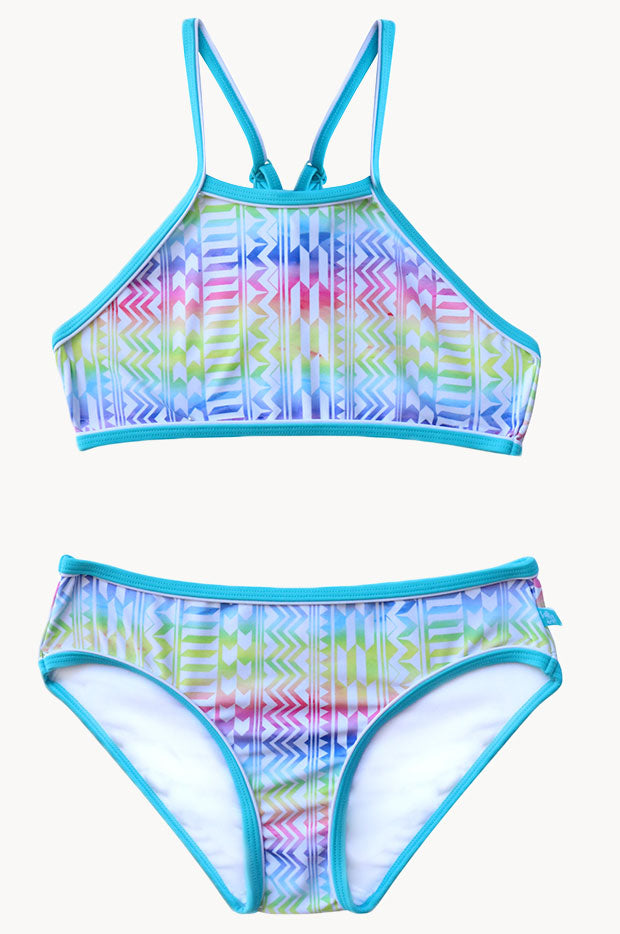 Girls Summer Geo Crop Set