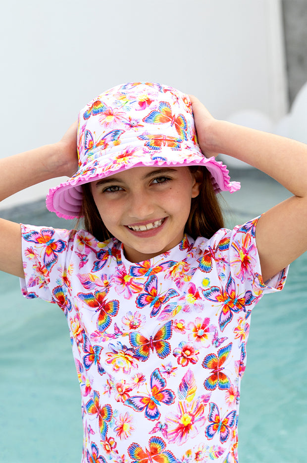 Girls Miss Aloha Reversible Sunhat