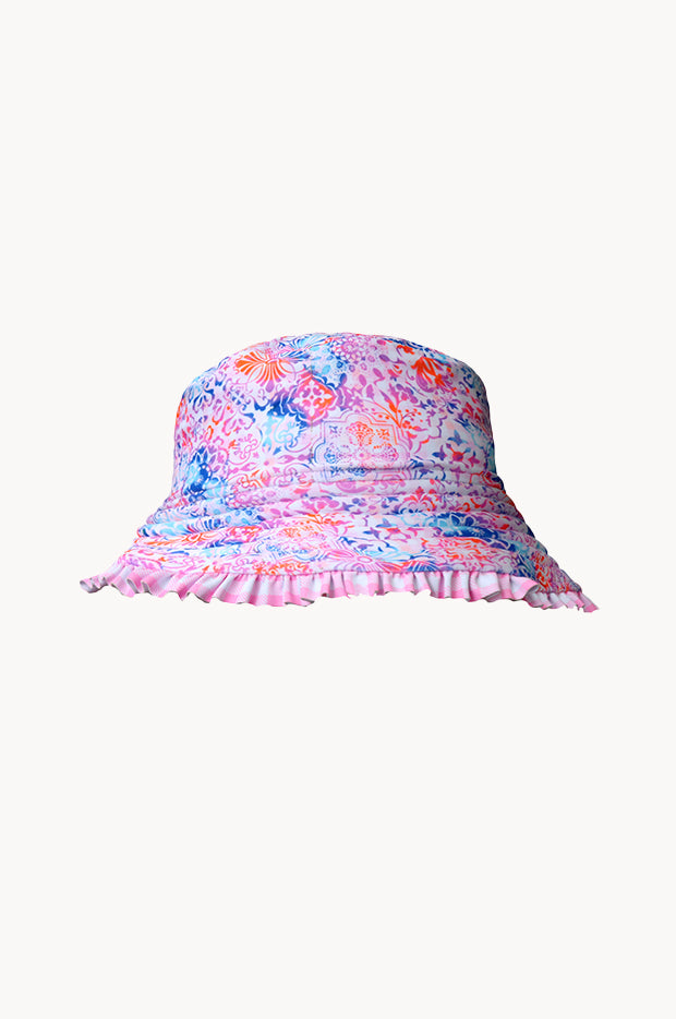 Girls Miss Cupcake Reversible Sunhat