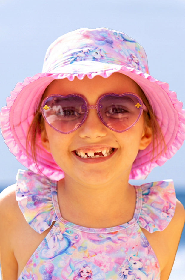 Girls Miss Fantasia Reversible Sunhat
