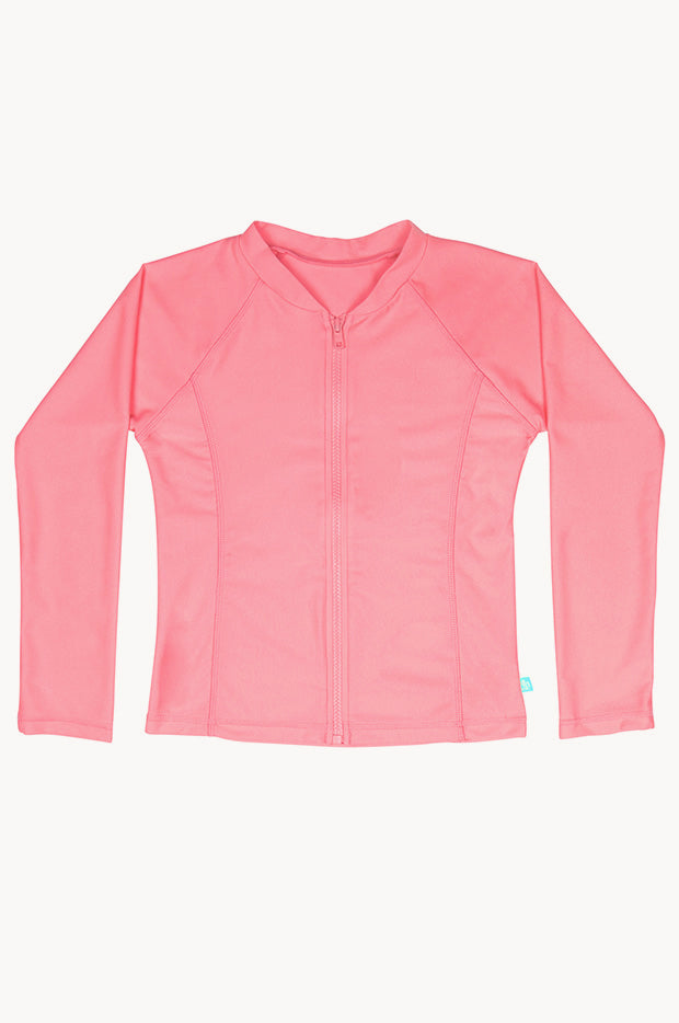 Girls Long Sleeve Zip Suntop