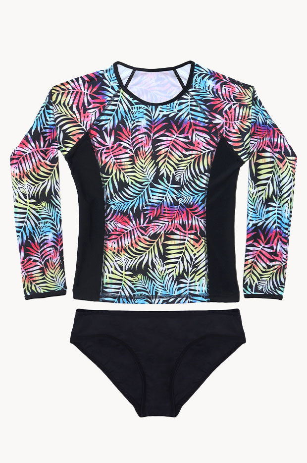 Girls Vivad Jungle Long Sleeve Suntop Set