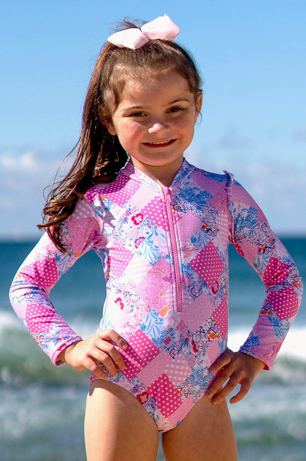 Girls Long Sleeve Sunsuit