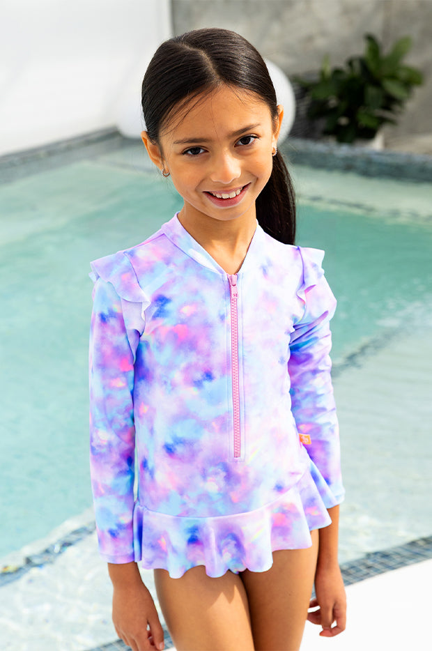 Girls Miss Mystical Frill Sunsuit
